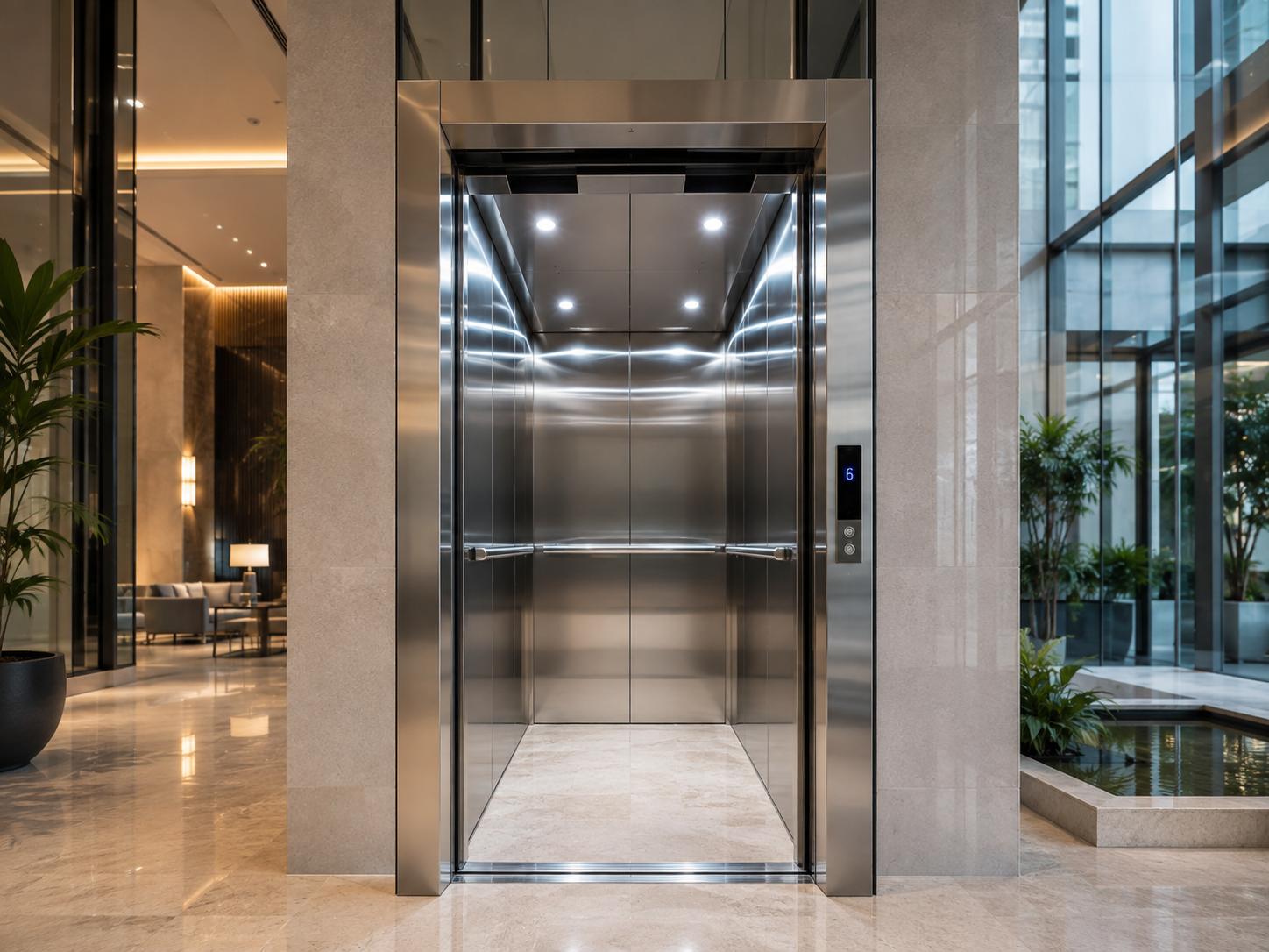 Premium passenger elevator interior